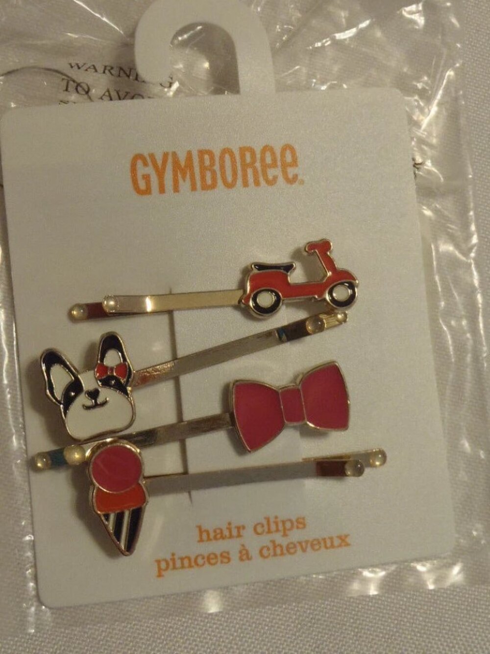Gymboree Ciao Puppy set of 4 hair pins clips NWT